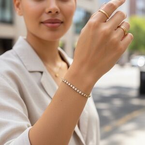 Elegant Gold and Silver Bracelet
